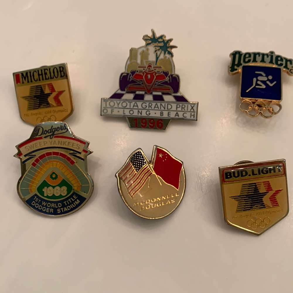Dodgers World Series pin among others!  Collectibles pins! Nostalgia
